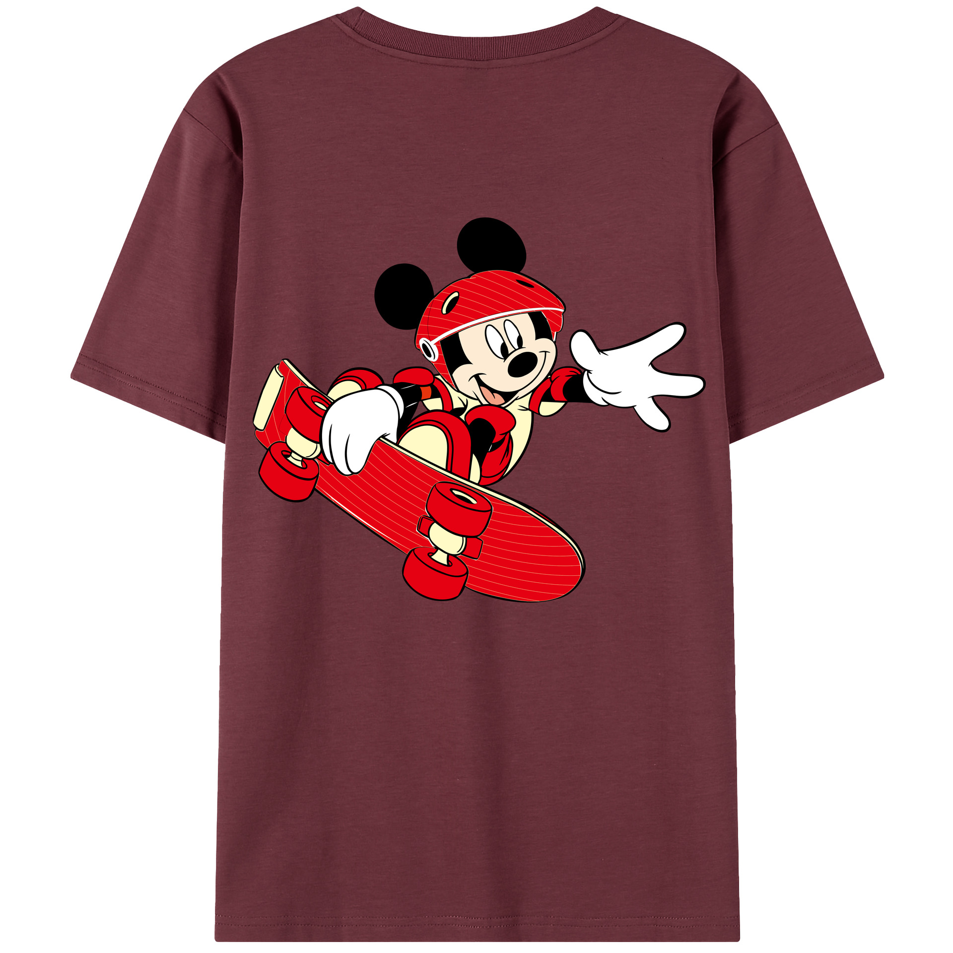 （画像用） ミッキーマウス Mickey Mouse 綿100％半袖Tシャツ（背面プリント）
